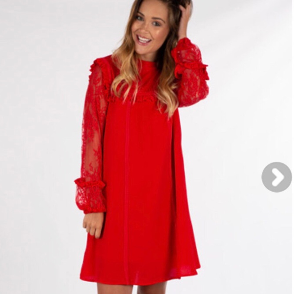 Short red dress